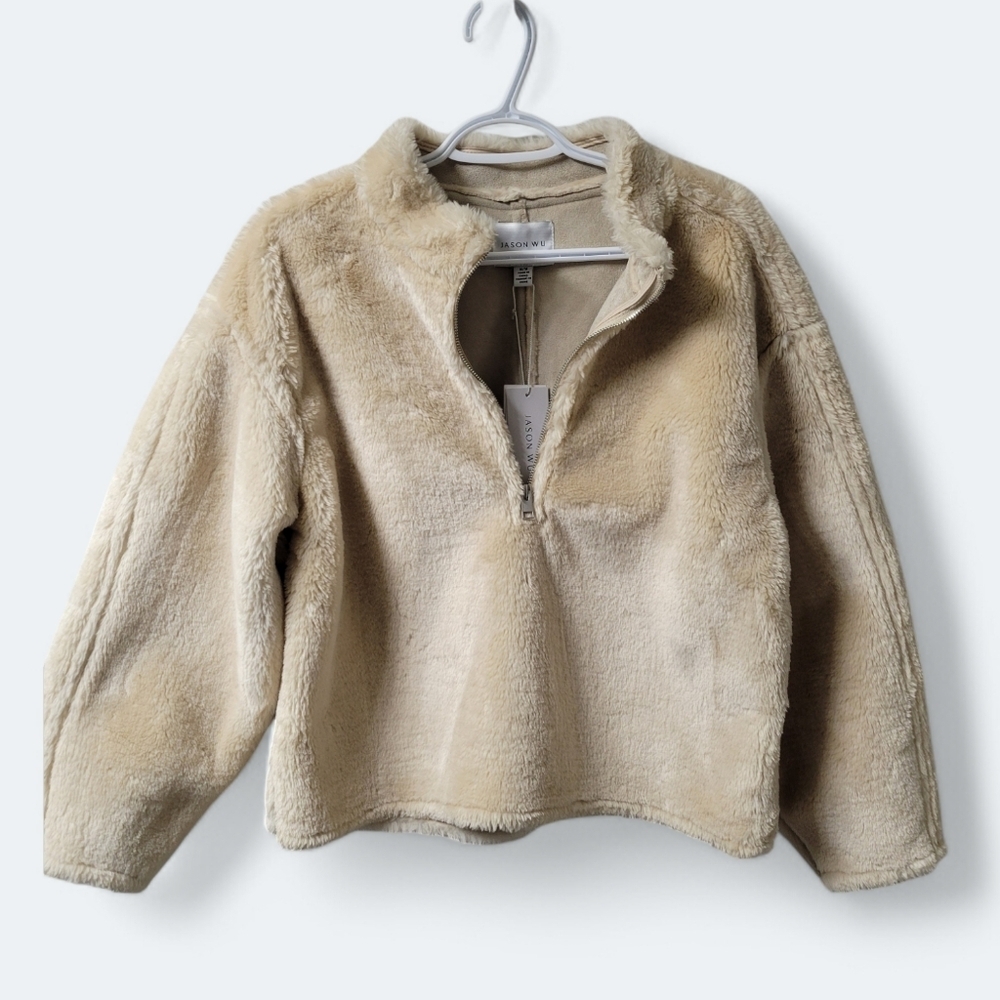 Jason Wu Faux Fur and Faux Leather Jacket | Size:  M